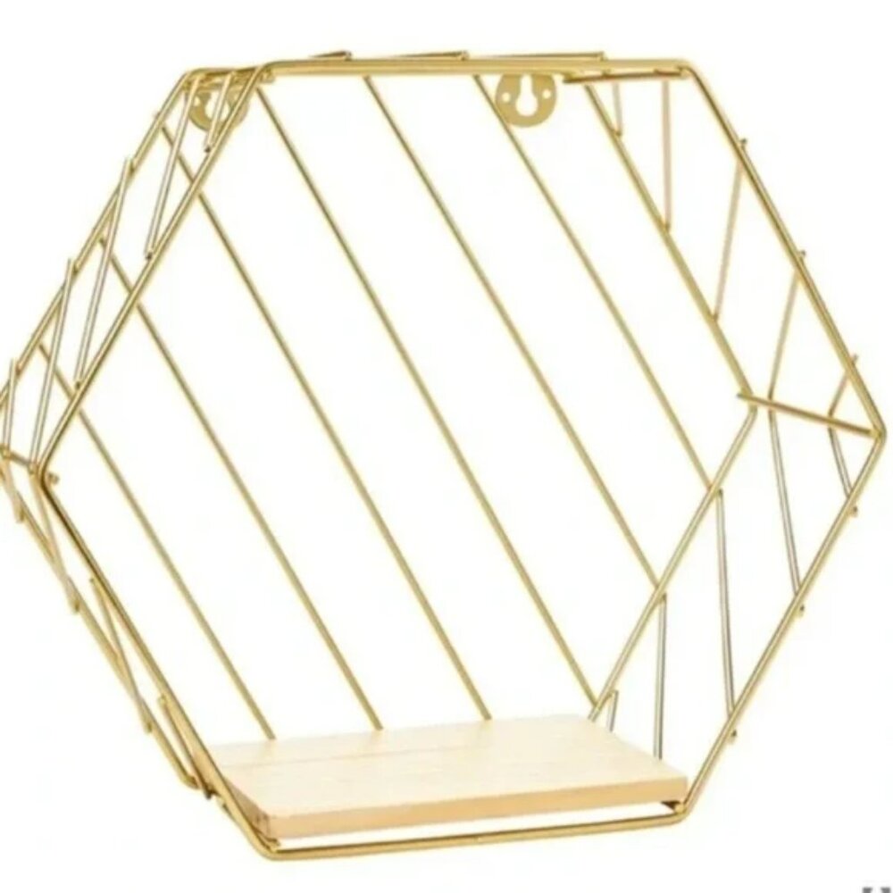 Short Stories Hexagon Wall Shelf